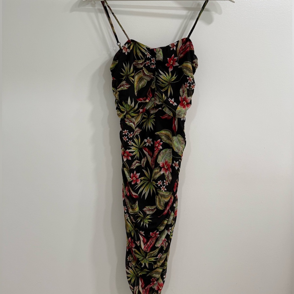 Floral Print Spaghetti Strap Dress